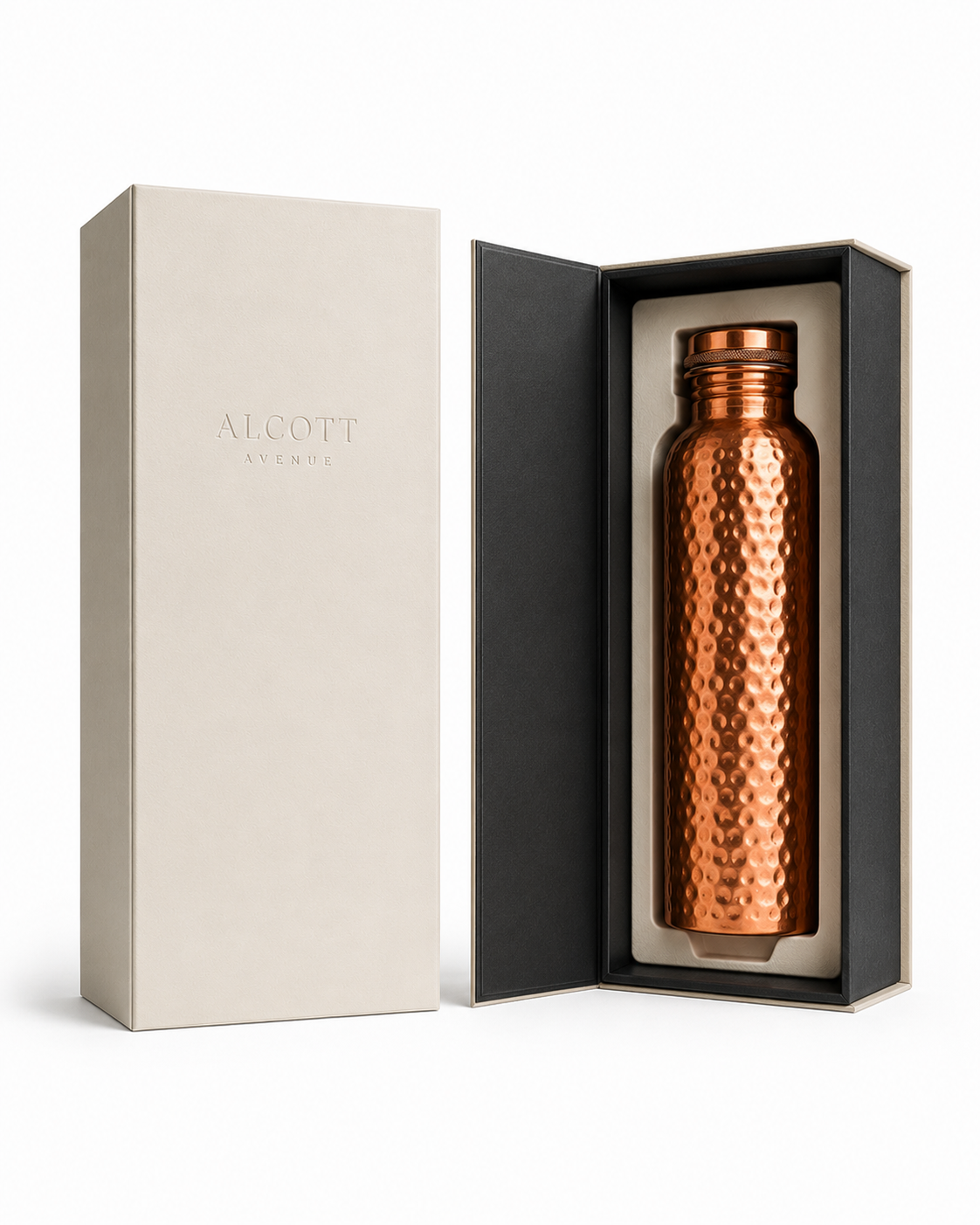Alcott Avenue® 32 fl oz Hammered Pure Copper Water Bottle